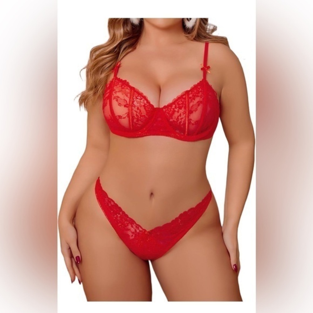 AVIDLOVE Lace Lingerie Set for Women Sexy Bra/ Panty Sets 2 Pieces Underwear  M